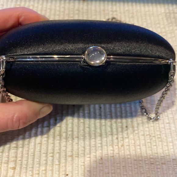 Cute 5” Black Satin Evening Purse - Picture 5 of 7